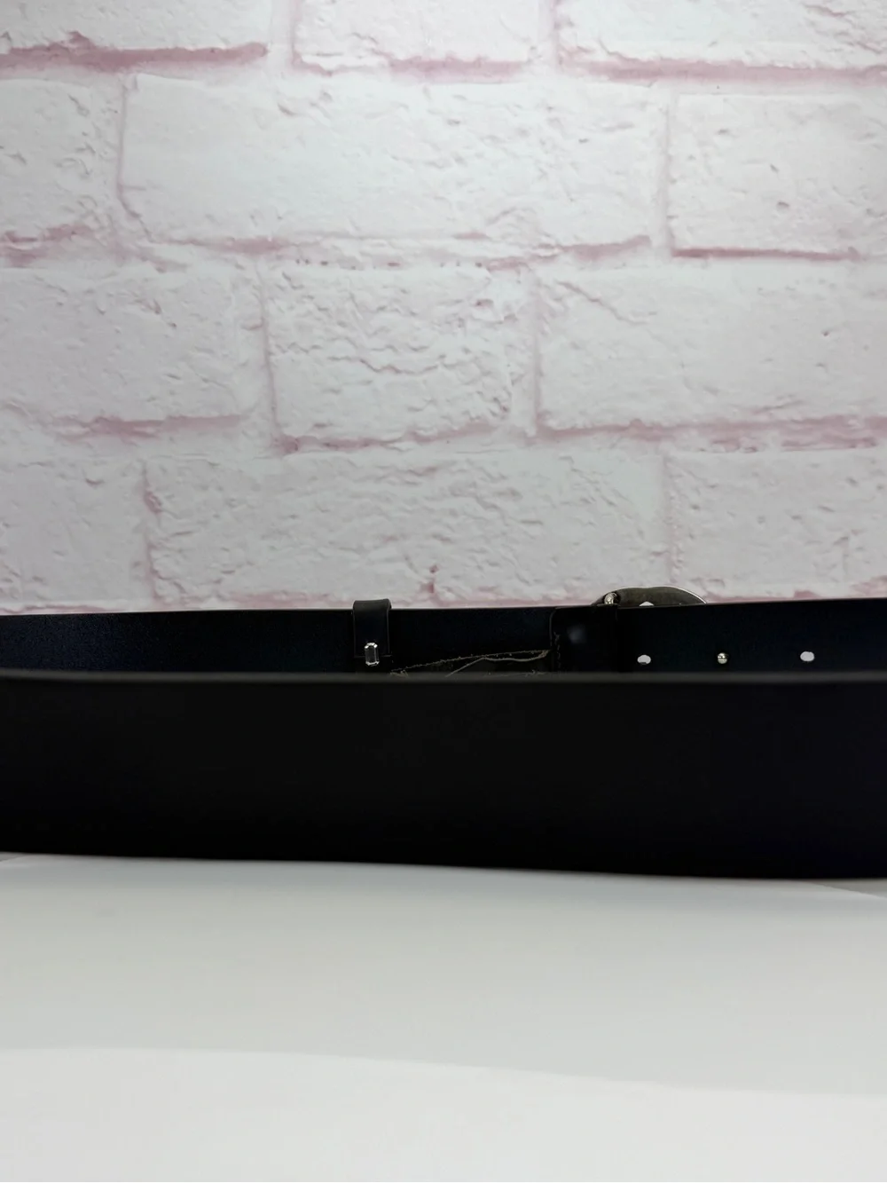 Gucci Black Leather Interlocking Gg Belt with Silver Double G Logo 546389 90/36